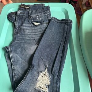 Express Jeans Women's Distressed Blue Jeans